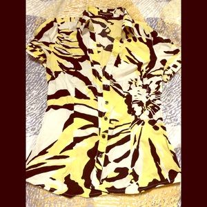 Express colorful button down XS